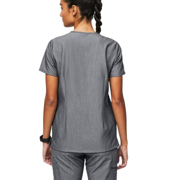 Figs Technical Collection Gray Scrub Top - Picture 3 of 8